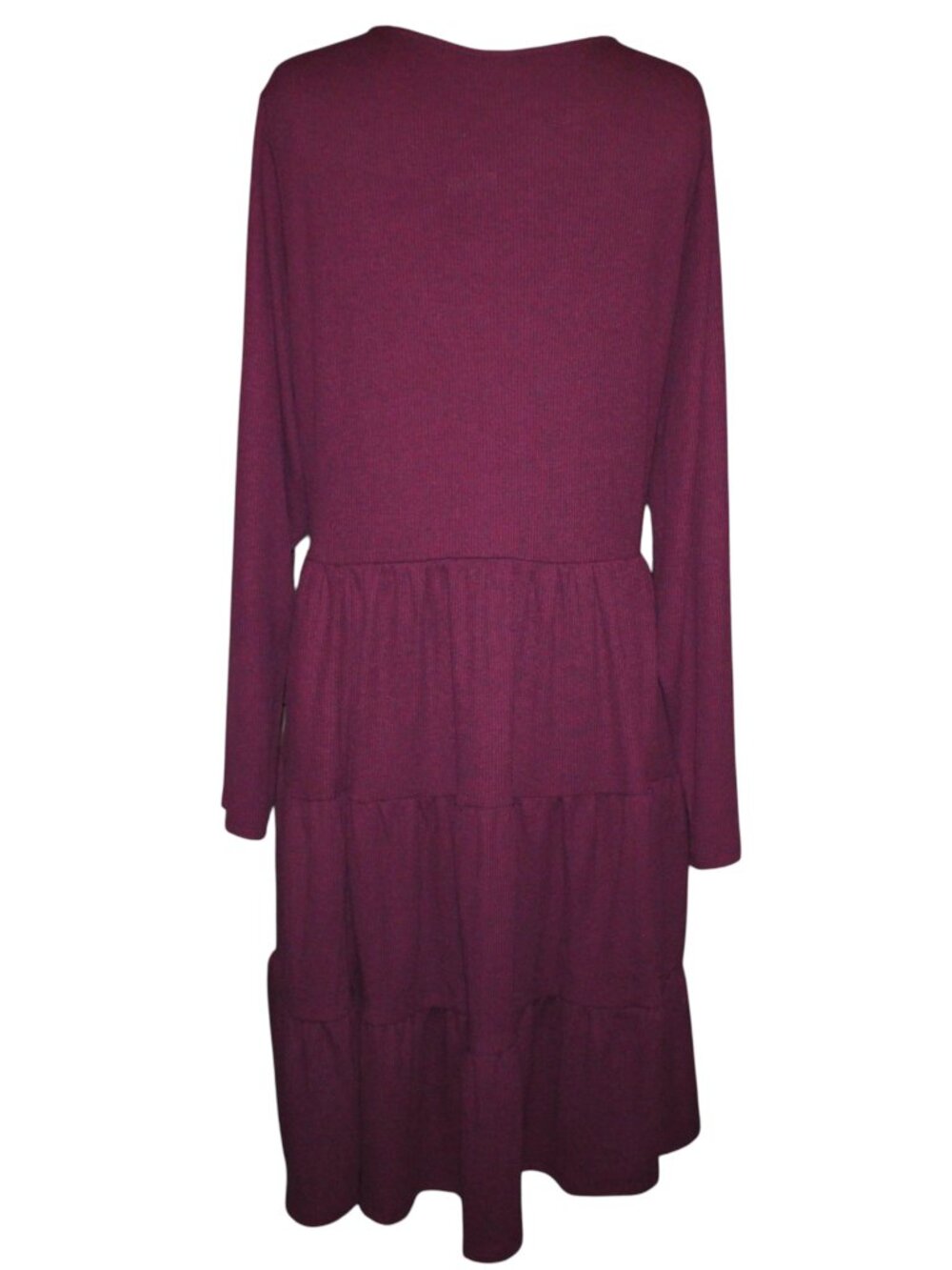 NWT Torrid Potent Purple Tiered Waffle Knit Mini Dress Plus Size 26 Pocket 4X - Picture 8 of 13